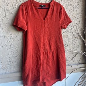 Lulus dress, orange, short sleeve